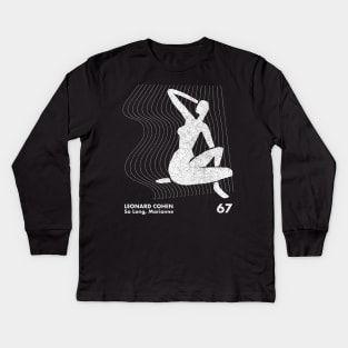 Leonard Cohen / Minimalist Artwork Design Kids Long Sleeve T-Shirt